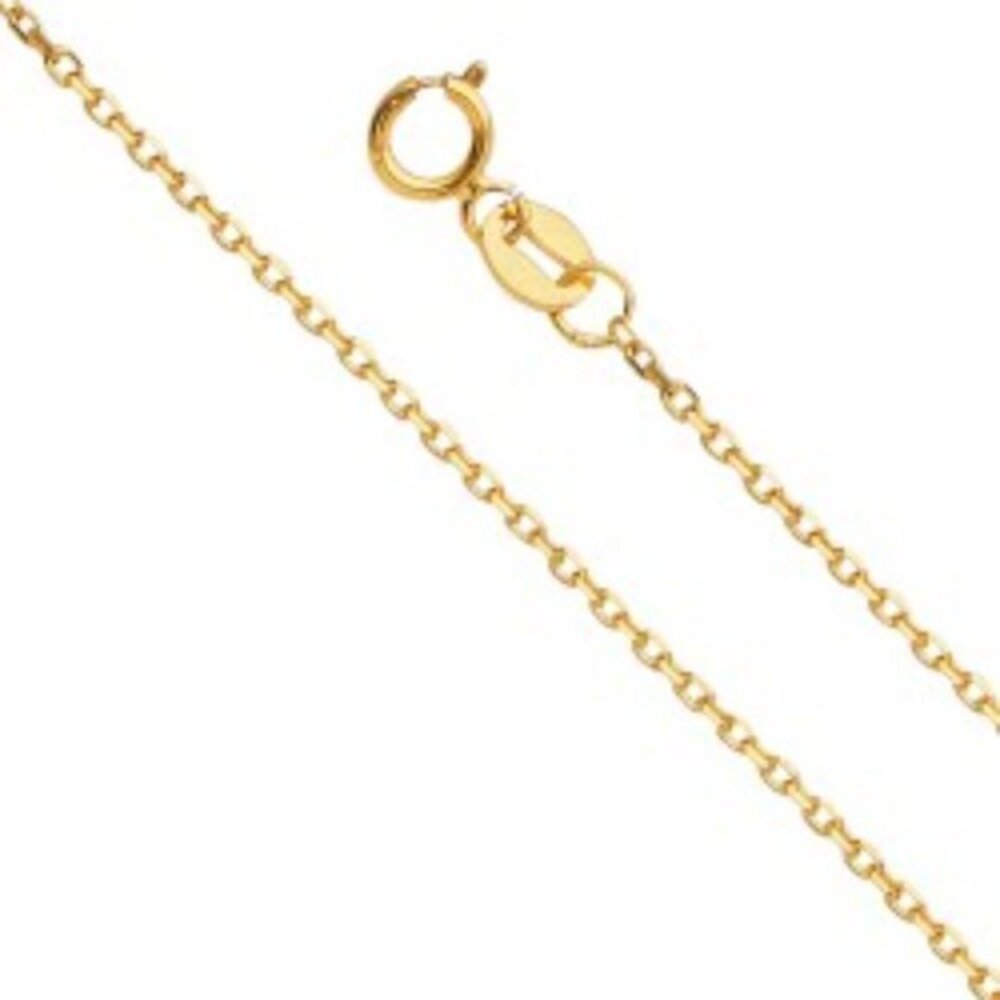 1.2mm New 14k yellow gold Cable Chain 16"  18”